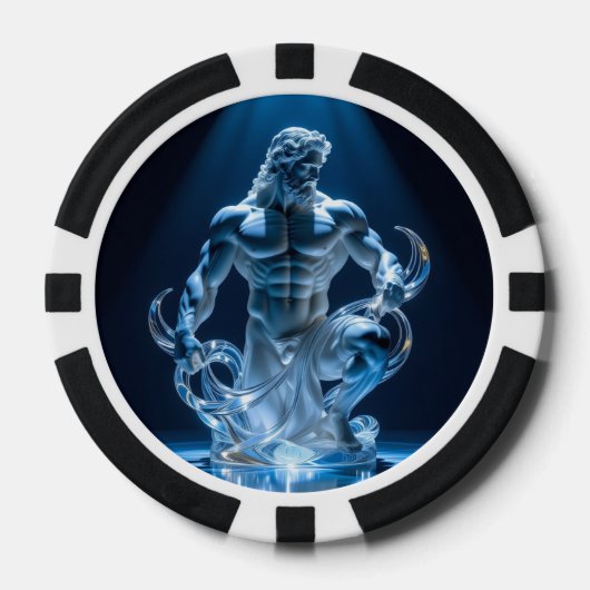 Elegantes Glasdesign Kunst in ihrer klarsten Form Pokerchips (Vorderseite)