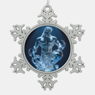 Elegantes Glasdesign Kunst in ihrer klarsten Form Schneeflocken Zinn-Ornament