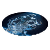 Elegantes Glasdesign Kunst in ihrer klarsten Form Schneidebrett (Ecke)