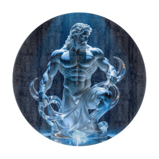 Elegantes Glasdesign Kunst in ihrer klarsten Form Schneidebrett (Vorderseite)