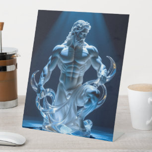 Elegantes Glasdesign Kunst in ihrer klarsten Form Sockelschild