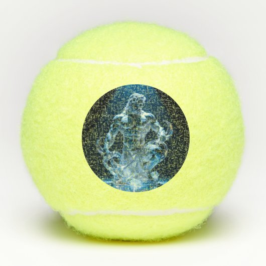 Elegantes Glasdesign Kunst in ihrer klarsten Form Tennisbälle (Vorderseite)