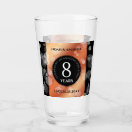 Elegantes Glass zum 8. Geburtstag der Bronze Glas