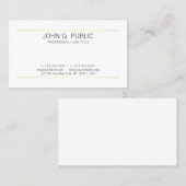 Elegantes glattes schlichtes Gold Stripes modernes Visitenkarte (Vorne/Hinten)