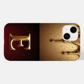 💎 Elegantes Glitter E Monogramm mit tropfendem Lu Case-Mate iPhone Hülle (Rückseite (Horizontal))