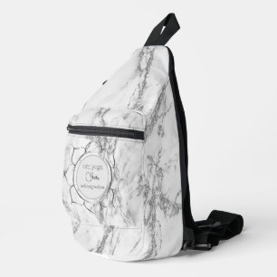 Elegantes Glitter-Marmor-Branding Crossbody Bag