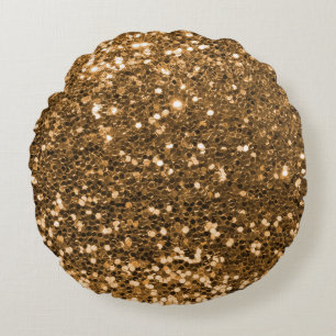 Elegantes Glitter-Textur-Design Rundes Kissen