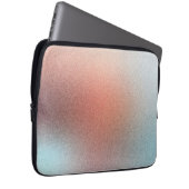 Elegantes Glittered Orange Light Blue Laptop Case (Vorne Rechts)