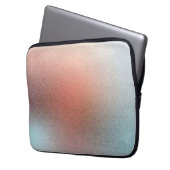Elegantes Glittered Orange Light Blue Laptop Case (Vorderseite Links)