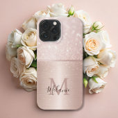 Elegantes Glitterglatter-Rose iPhone Hülle