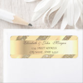 Elegantes Glittery,Foil Brush-Stroke-Adressetikett (Insitu)