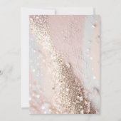 Elegantes Glitzer Brautparty Einladung (Rückseite)