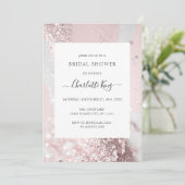 Elegantes Glitzer Brautparty Einladung (Stehend Vorderseite)