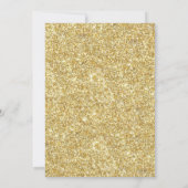 Elegantes Glitzer Dress | 40 & Fabulous Birthday Einladung (Rückseite)