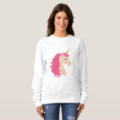 Elegantes Glitzer-Einhorn mit funkelndem Stil Sweatshirt (Vorne ganz)
