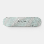 Elegantes Glitzer Individuelle Name Skateboard (Horizontal)