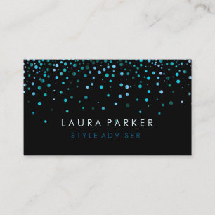 Elegantes Glitzer-subtiles Seeblauer Visitenkarte