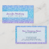 Elegantes Glitzer- und Glitzern-Muster Visitenkarte (Vorne/Hinten)