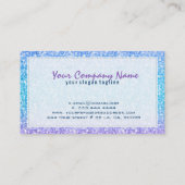 Elegantes Glitzer- und Glitzern-Muster Visitenkarte (Rückseite)