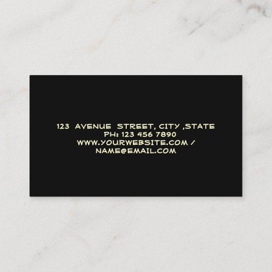 Elegantes Glitzer Visitenkarte (Rückseite)