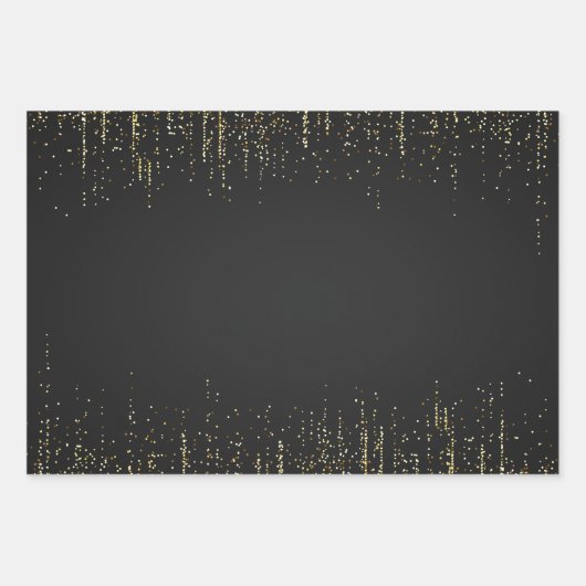 Elegantes Glitzer Wrapping Paper Flat Sheet Set vo Geschenkpapier Set (Vorderseite 3)