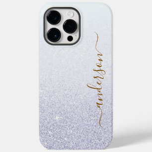 Elegantes glitzerndes monogrammiertes Name Case-Mate iPhone 14 Pro Max Hülle