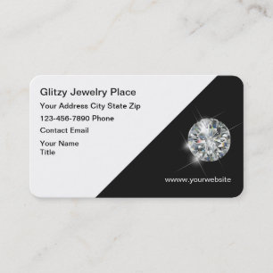 Elegantes glitzerndes Schmuckthema  Visitenkarte