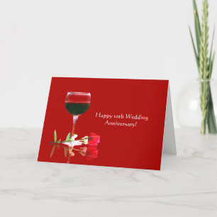 Elegantes glückliches 10. Hochzeitstag-Jubiläum Karte