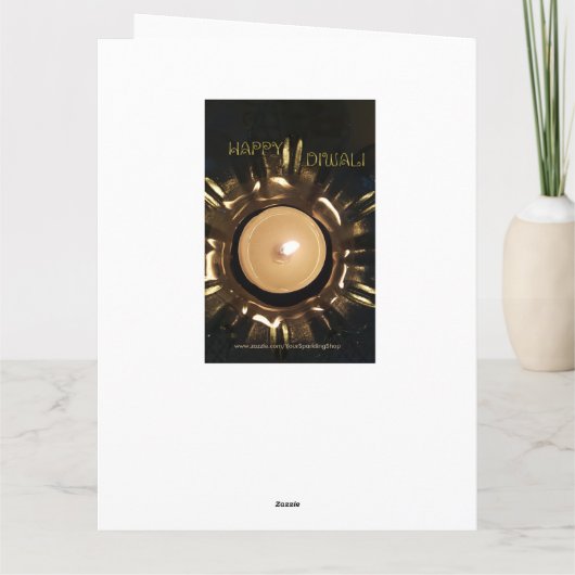 Elegantes glückliches Diwali Karte (Rückseite)