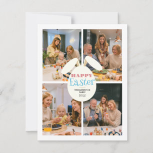 Elegantes glückliches Ostereier Familie 4 Foto Feiertagskarte