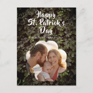 Elegantes Glückskleeblatt Foto St. Patrick's Day Feiertagspostkarte
