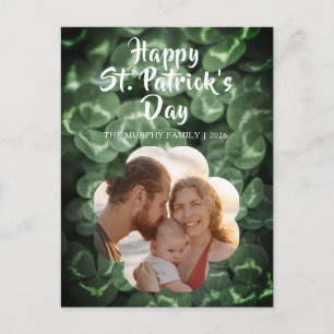 Elegantes Glückskleeblatt Foto St. Patrick's Day Feiertagspostkarte