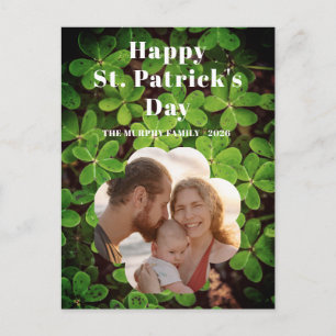 Elegantes Glückskleeblatt Foto St. Patrick's Day Feiertagspostkarte