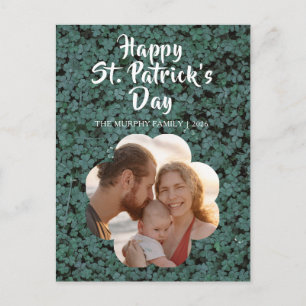 Elegantes Glückskleeblatt Foto St. Patrick's Day Feiertagspostkarte