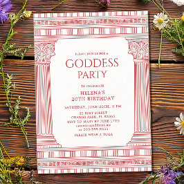 Elegantes Goddess Party laden in Rosa ein Einladung
