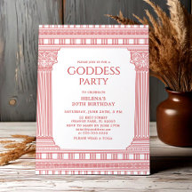 Elegantes Goddess Party laden in Rosa ein