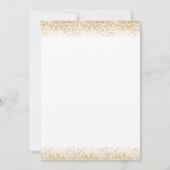 Elegantes Gold 40. Geburtstag Party Einladung (Rückseite)