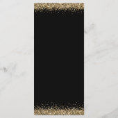 Elegantes Gold 40. Geburtstags-Dinner-Menü Menükarte (Rückseite)