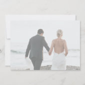 Elegantes Gold 4 Foto Collage Moderne Hochzeit Dankeskarte (Rückseite)