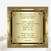 Elegantes Gold 50. Hochzeitliches Jubiläum Party Einladung