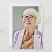 Elegantes Gold 70. Geburtstag Foto Einladung (Rückseite)