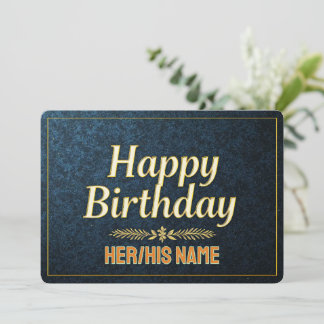 Elegantes Gold Alles Gute zum Geburtstag Karte