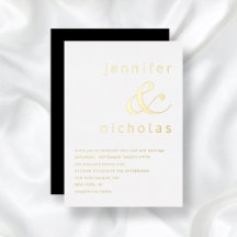 Elegantes Gold Ampersand Black Wedding