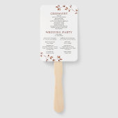 Elegantes Gold Ampersand Hochzeit im Herbst Progra Fächer (Rückseite)