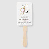 Elegantes Gold Ampersand Hochzeit im Herbst Progra Fächer (Vorderseite)