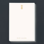 Elegantes Gold Ananas Notepad Post-it Klebezettel<br><div class="desc">Elegante Ananas aus Gold. Für zusätzliche Match-Marketing-Materialien,  individuelle Gestaltung oder Logo-Anfrage,  kontaktieren Sie mich bitte unter maurareed.designs@gmail.com und ich werde innerhalb von 24 Stunden antworten. Für den Versand,  Fragen und Preise der Karten wenden Sie sich bitte direkt an Zazzle.</div>