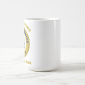 Elegantes Gold Anchor nautische Kapitäne Sommer Kaffeetasse (Mittel)