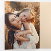 Elegantes Gold Arch Happy Holidays Skript-Foto Dreifach Gefaltete Karte (Innen Erste Seite)