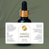 Elegantes Gold-Arch-Logo 2 OZ Hautpflegeletikett
