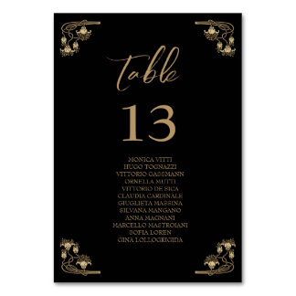 Elegantes Gold Art Decowedding Table Sitchart T Tischnummer